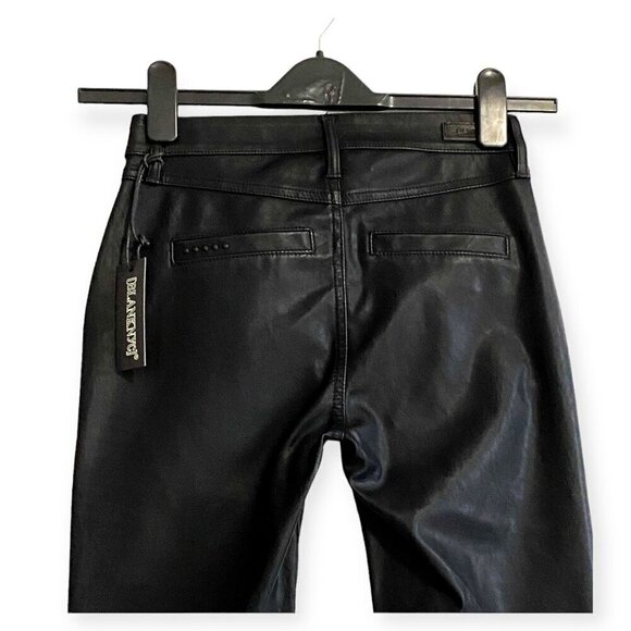 BLANKNYC Black Vegan Leather Moto Pants, size 24, new with tag - Picture 9 of 15